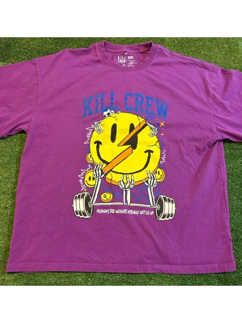 Kill Crew shirt mens XL purple porrada series short sleeve workout training